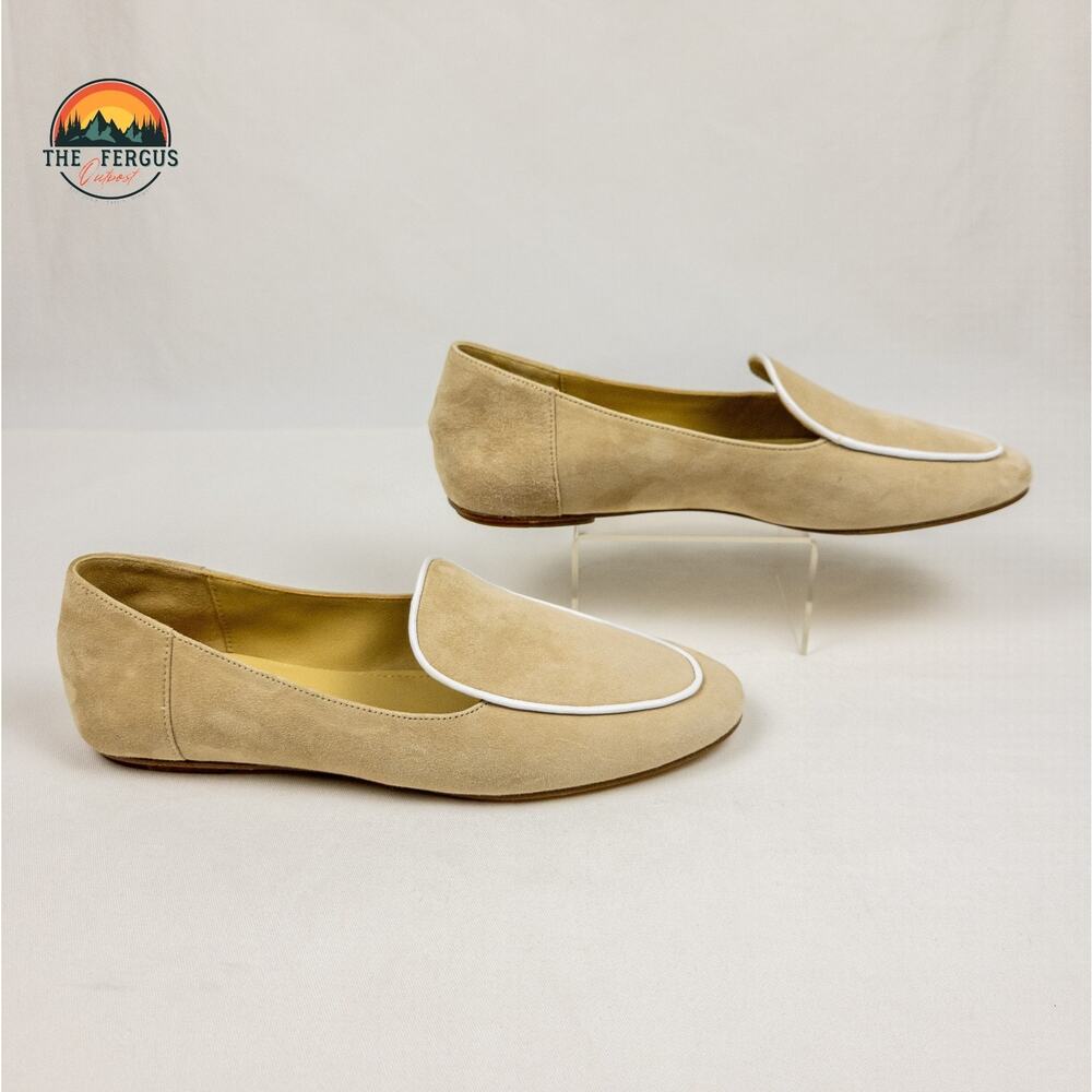 NWOB Etienne Aigner Camille Nude Suede Leather Loafer Slip On Shoe Size 8 - Picture 3 of 12